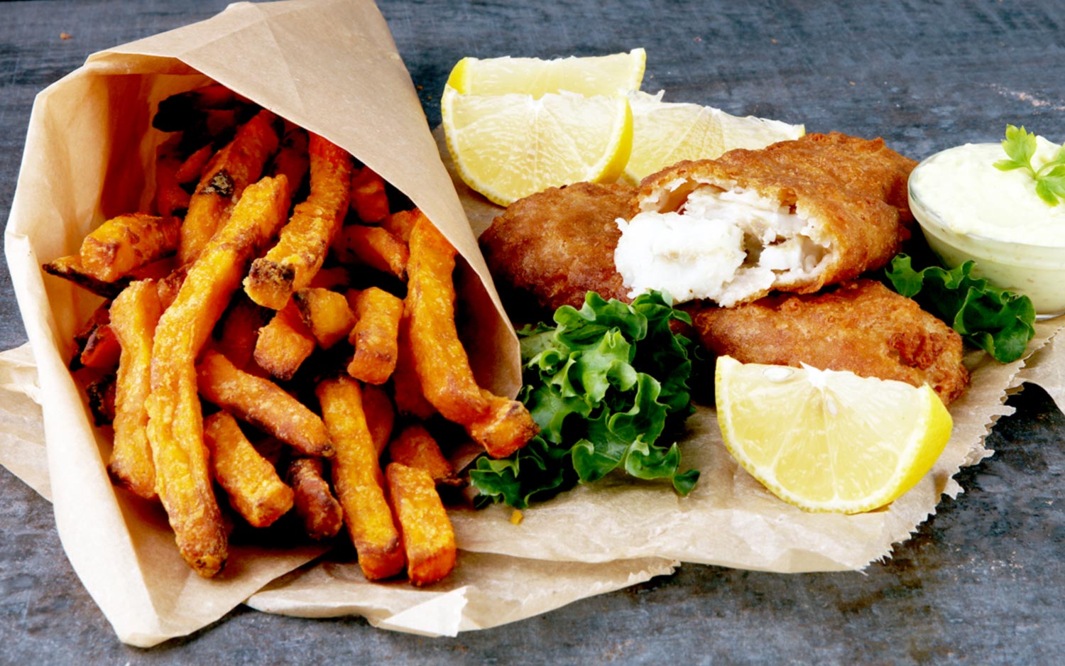 Kombucha-Battered Fish & Chips Kombucha-Battered Fish & Chips