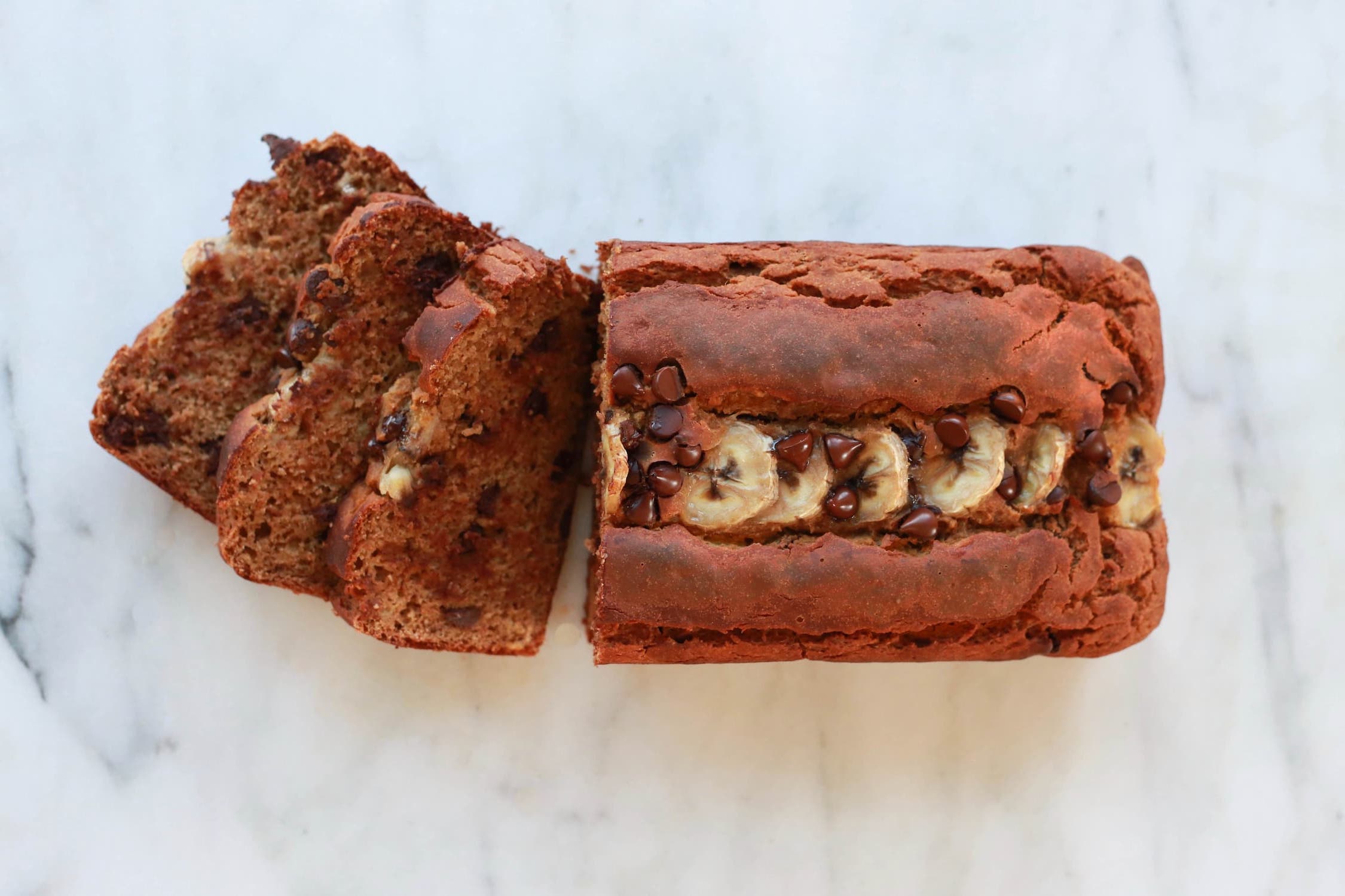 Pumpkin Spice Latte Banana Bread PSL Banana Bread Sliced